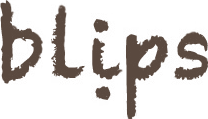 Das BLIPS Logo: Der Schriftzug "blips" in Kleinbuchstaben in dunklem braun.
